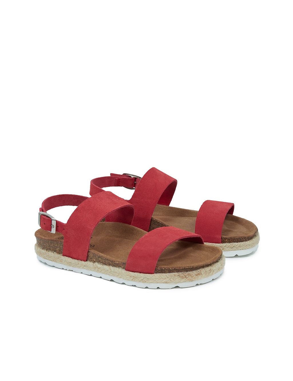Suede Strappy Flat Sandals 1 of 7