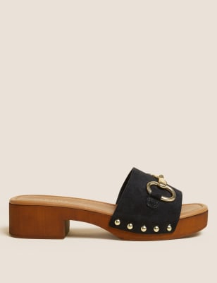 slip on clogs with heel