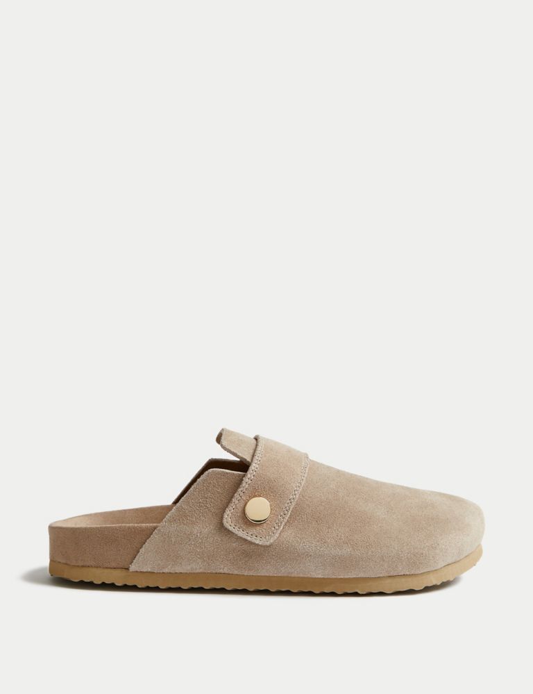 Suede Studded Flat Clogs | M&S Collection | M&S