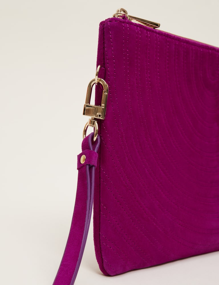 Suede Textured Clutch Bag Phase Eight M S