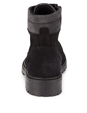 Suede Water Repellent Lace Up Ankle Boots Image 2 of 6
