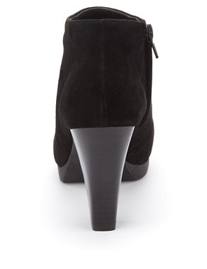 Suede Water Repellent Platform Ankle Boots Image 2 of 5
