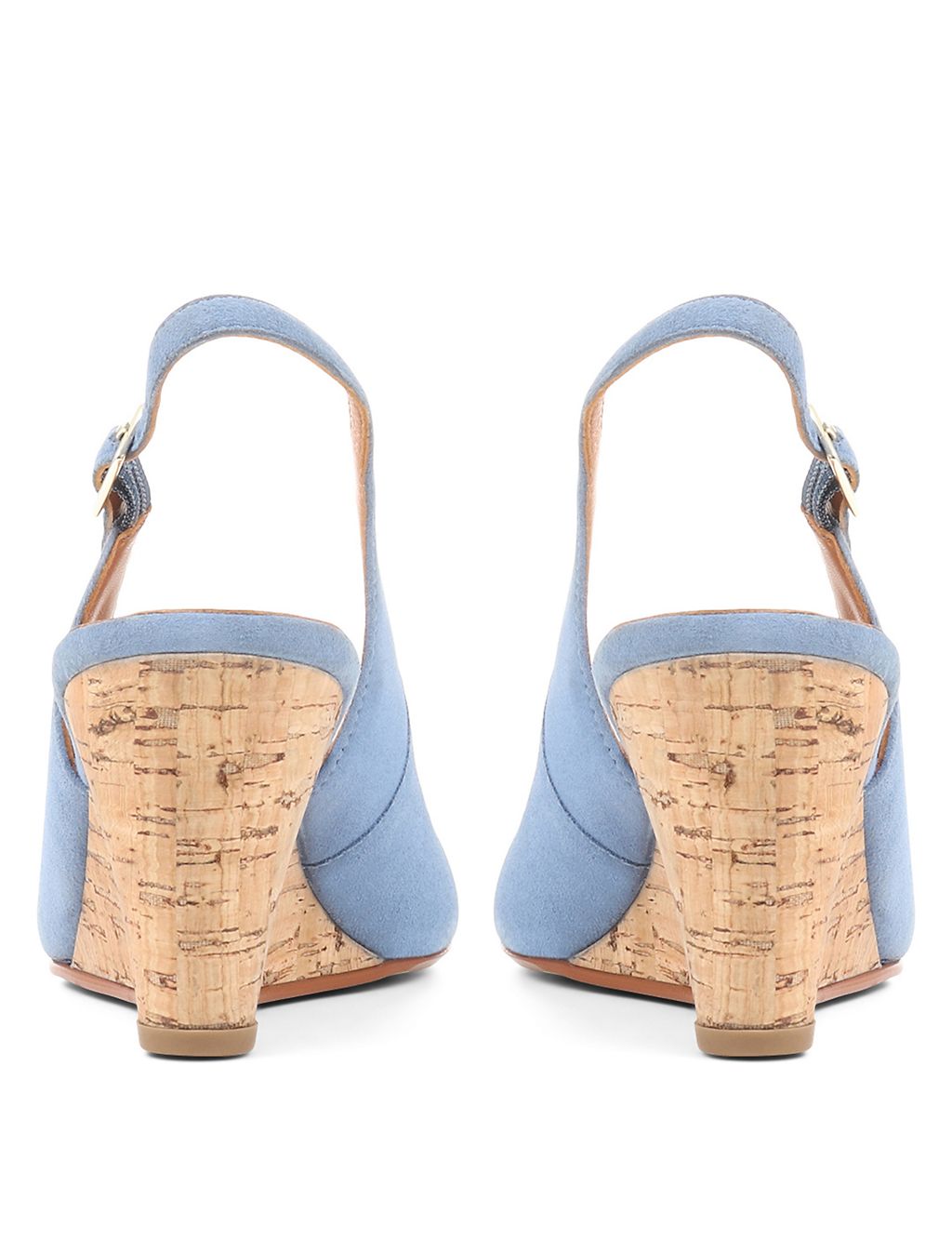 Suede Wedge Slingback Shoes 7 of 7