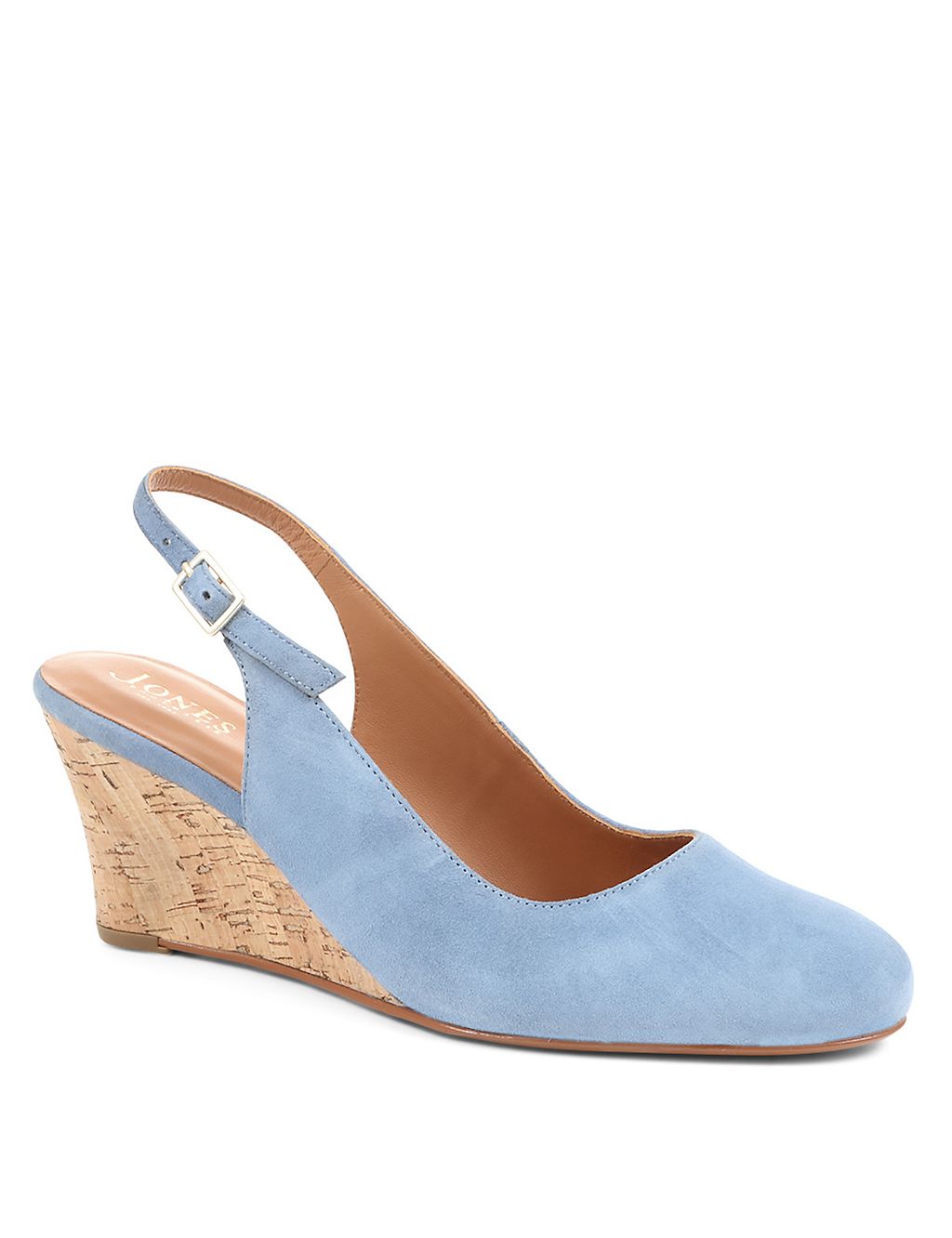 Suede Wedge Slingback Shoes 1 of 7