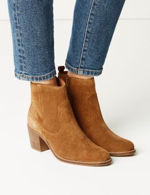 ladies western style ankle boots