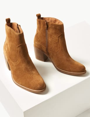 tan cowboy ankle boots