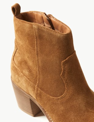 tan cowboy ankle boots