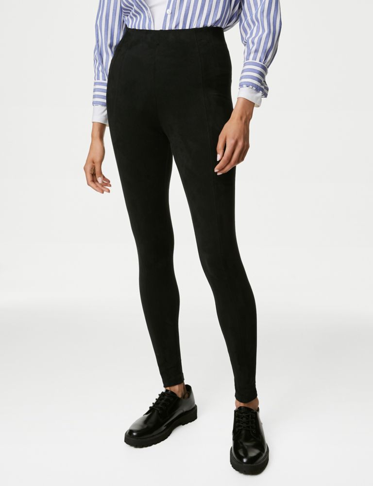 Suedette High Waisted Leggings, M&S Collection