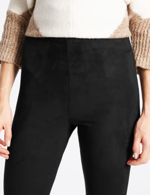 Suede Leggings in Black