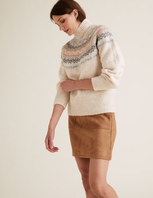 m&s camel skirt