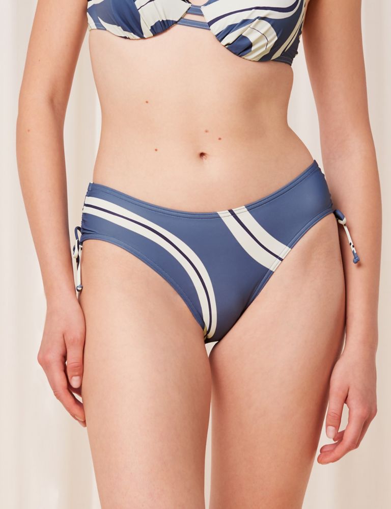 Summer Allure Printed Ruched Bikini Bottoms 1 of 5