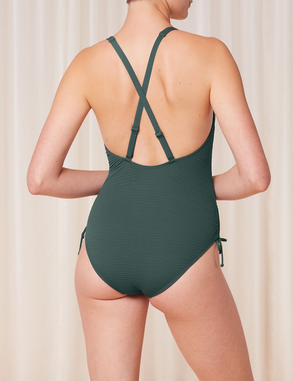Summer Expression Textured Plunge Swimsuit 4 of 5
