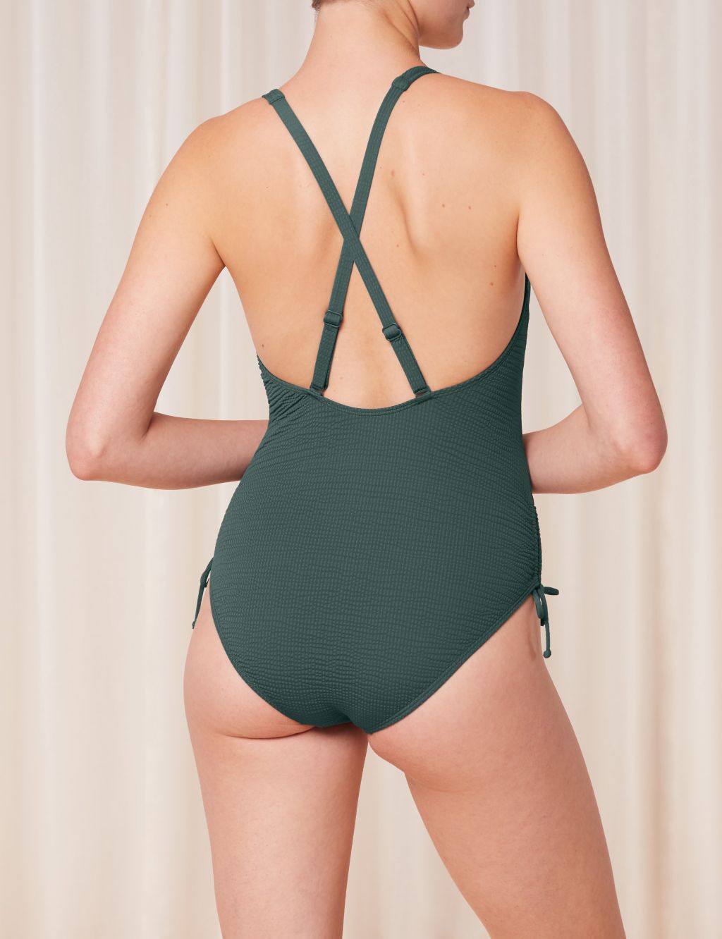 Summer Expression Textured Plunge Swimsuit 4 of 5