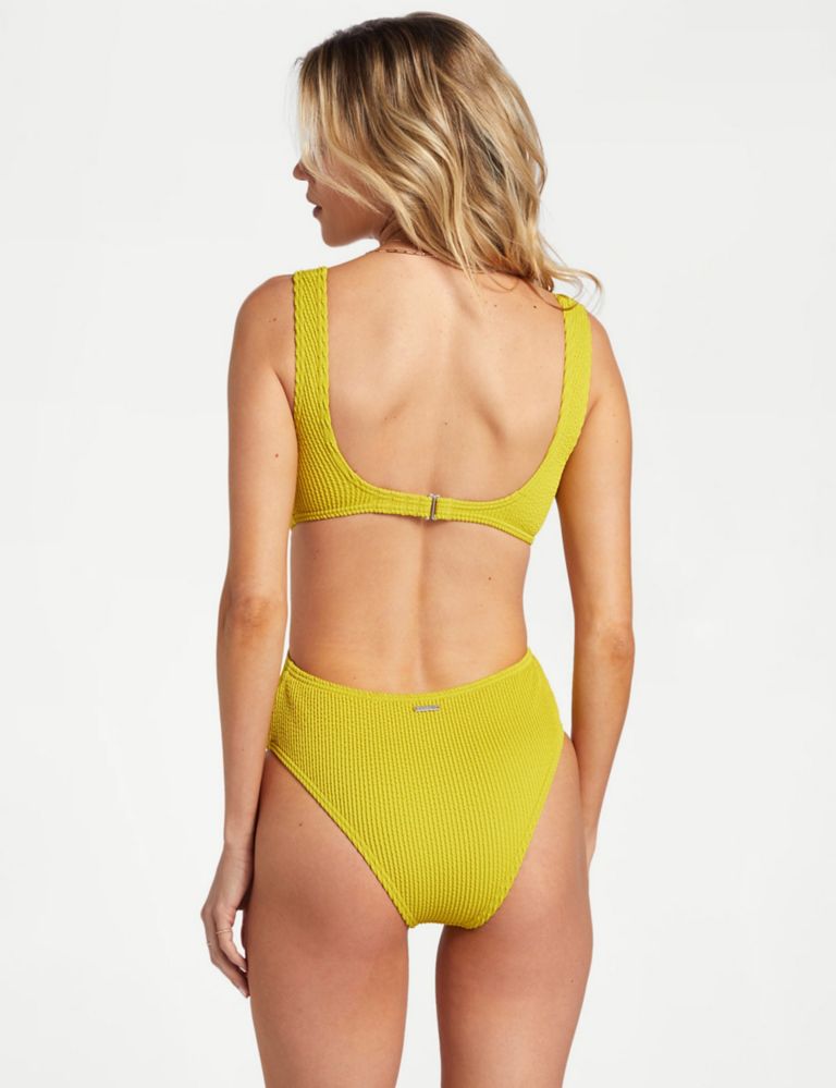 Summer High Textured Cut Out Swimsuit 4 of 7