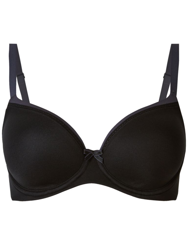 Marks and Spencer Women's Sumptuously Soft Under Wired Padded Full Cup  T-Shirt Bra (DDD), Black Mix, 38E : Buy Online at Best Price in KSA - Souq  is now : Fashion