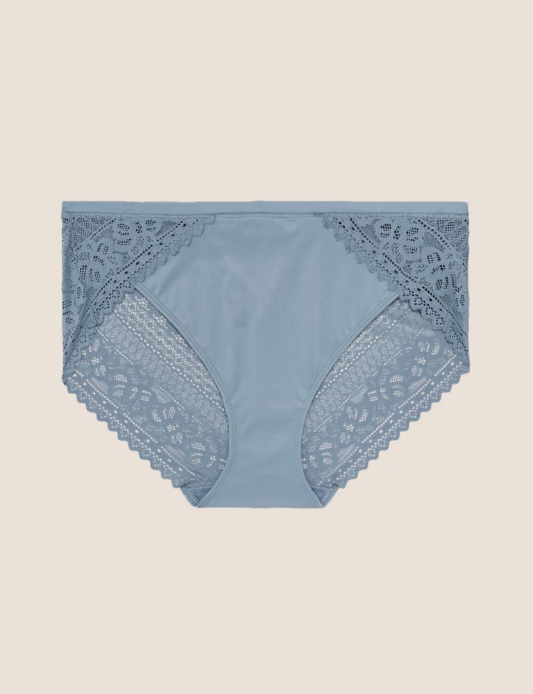 Sumptuously Soft™ Lace High Leg Knickers 1 of 3