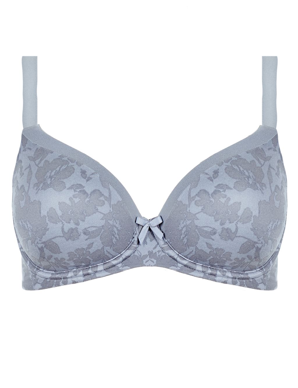 Sumptuously Soft Floral Padded T-Shirt Full Cup Bra A-DD 1 of 4