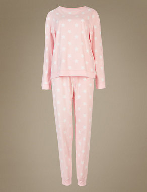 Sumptuously Soft Star Print Pyjama Set Image 2 of 4