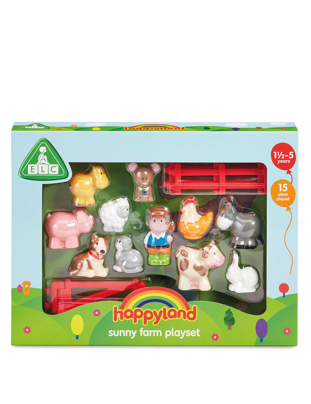 Elc wooden classic farm playset top