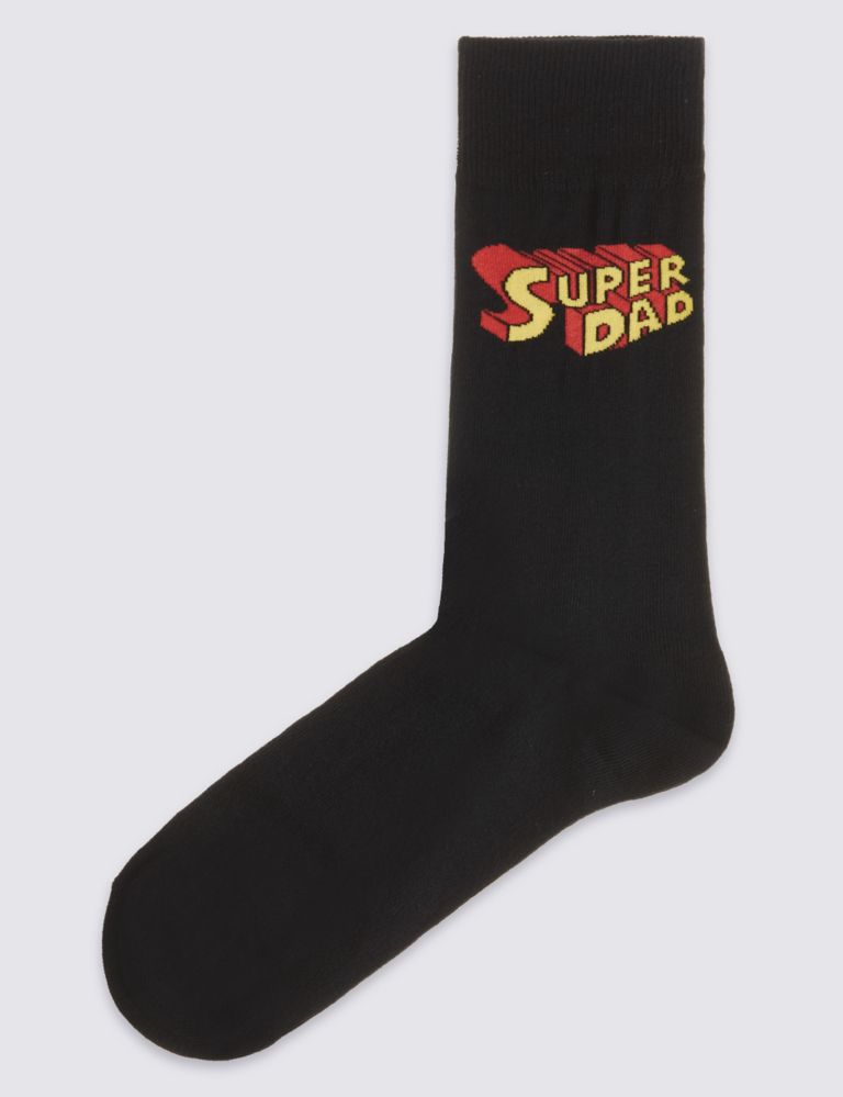 Super Dad Cotton Rich Socks 1 of 1