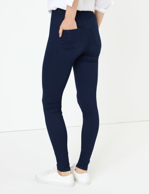 Striped Ankle-Length Jeggings