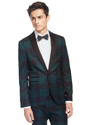 mens tartan dinner jacket