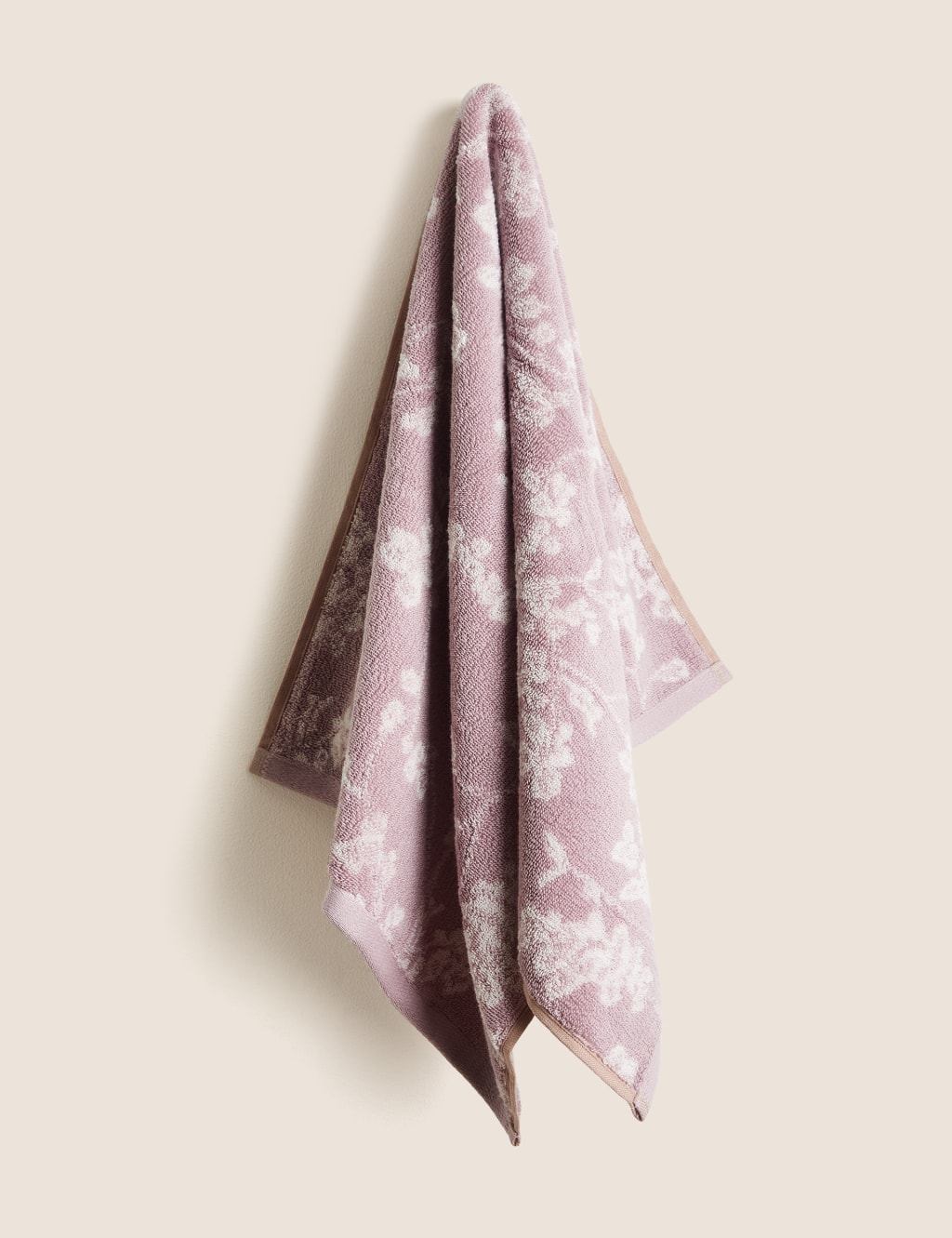 Super Soft Pure Cotton Floral Jacquard Towel M&S Collection M&S
