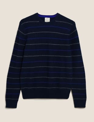 striped crew neck jumper