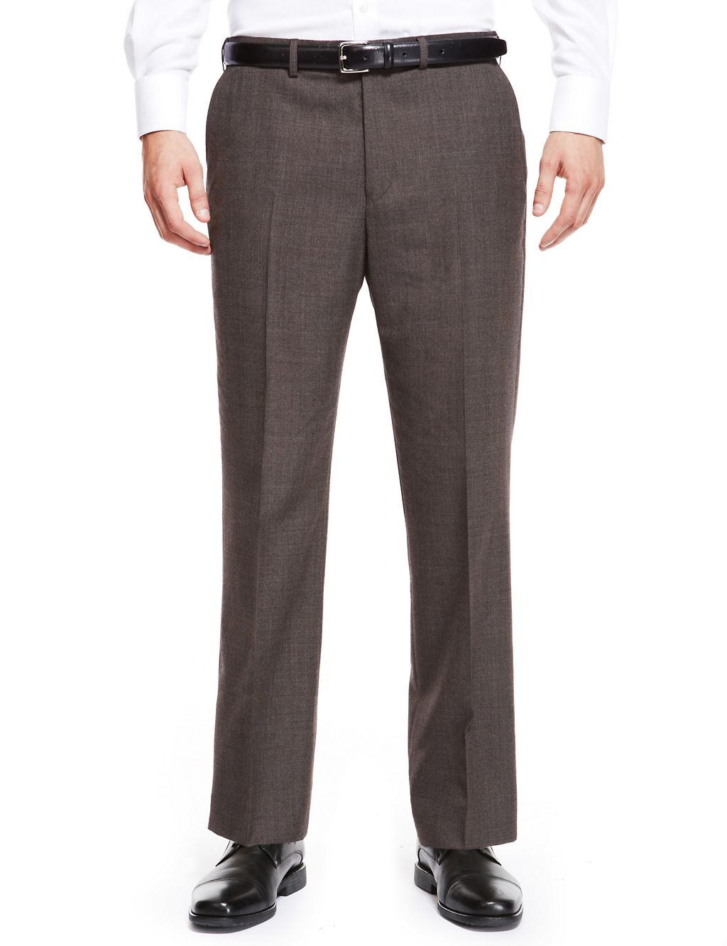 Supercrease® Active Waistband Flat Front Trousers with Wool 3 of 6