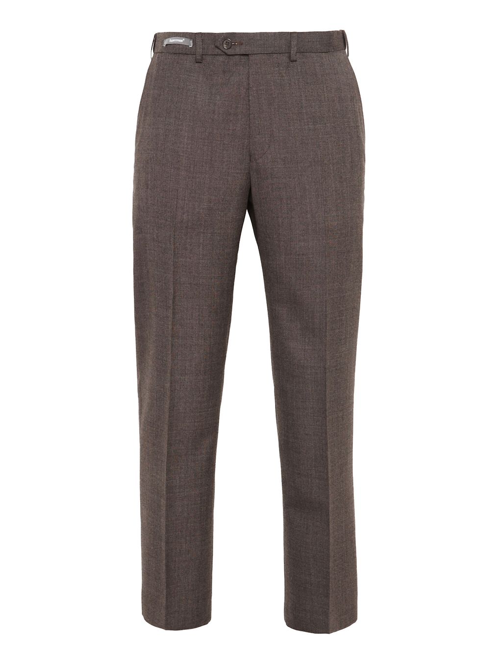 Supercrease® Active Waistband Flat Front Trousers with Wool 2 of 6