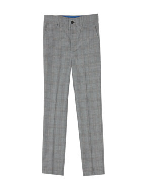 Supercrease™ Adjustable Waist Checked Trousers (5-14 Years) Image 2 of 3