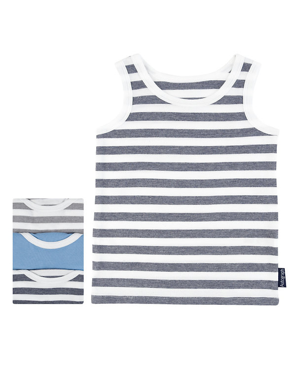 Superfine Pure Cotton Assorted Vests Image 1 of 1