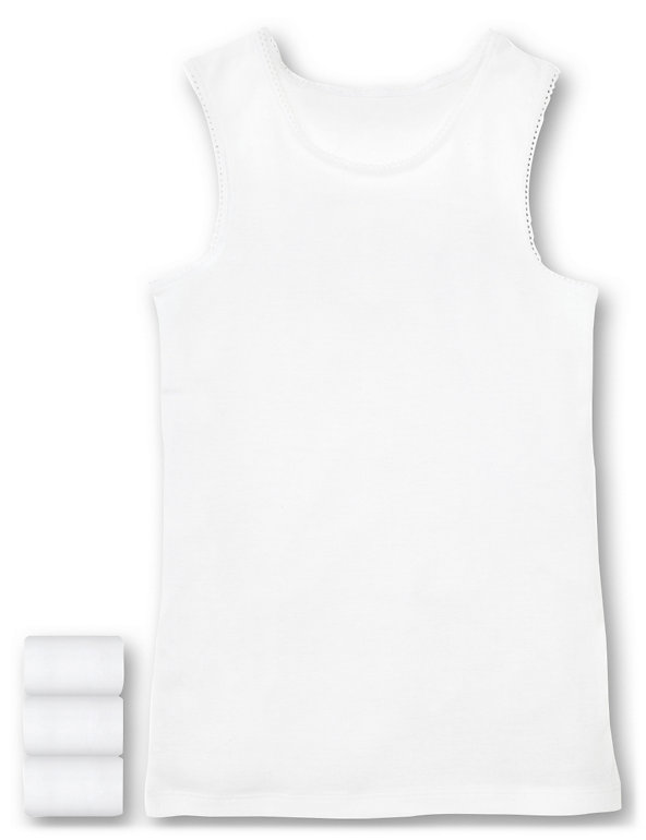 Superfine Pure Cotton Sleeveless Vests Image 1 of 2