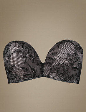 Superhold Lace Non-Wired Padded Strapless Bra A-E Image 2 of 3