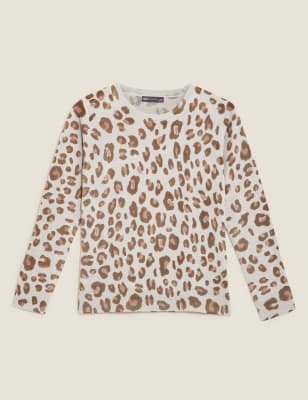 Marks and spencer outlet leopard jumper