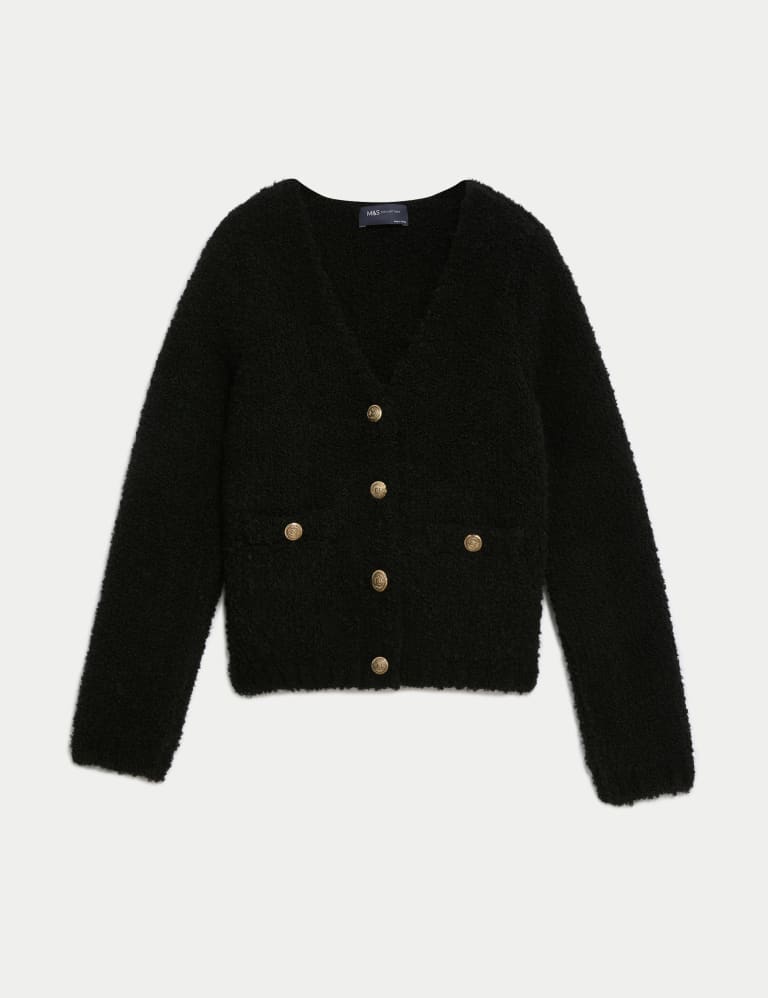 Supersoft Boucl V Neck Knitted Jacket M S Collection M S
