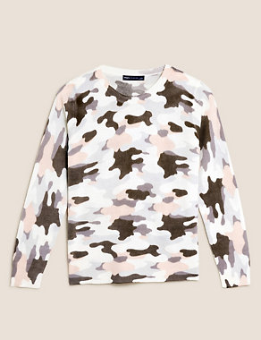 Supersoft Camo Crew Neck Jumper Image 2 of 5