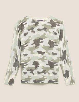 Supersoft Camo Crew Neck Jumper Image 2 of 4