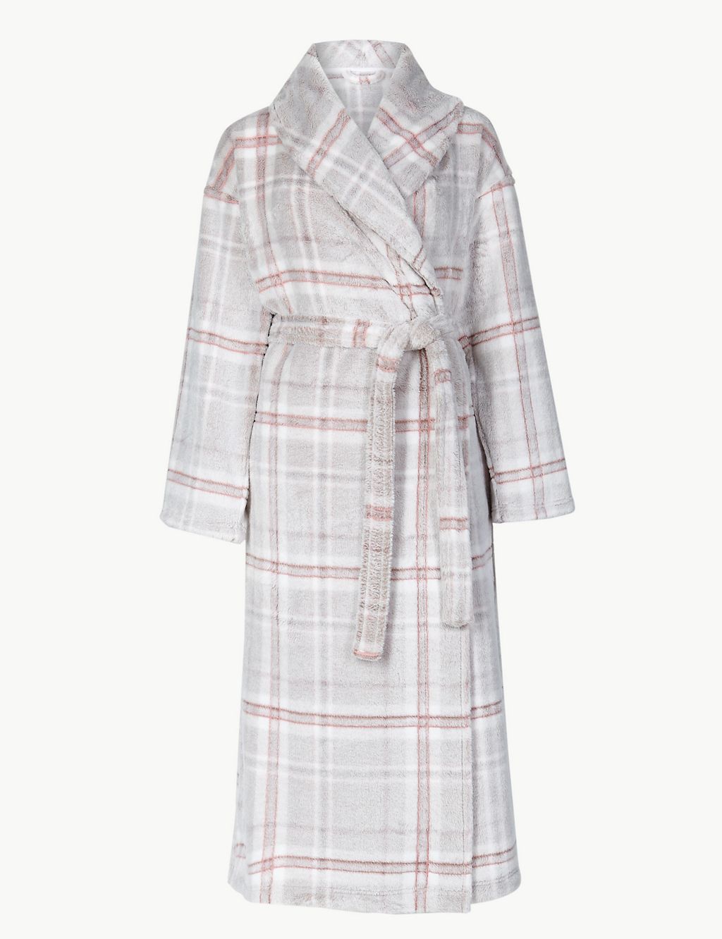 Supersoft Checked Dressing Gown with Belt 1 of 4