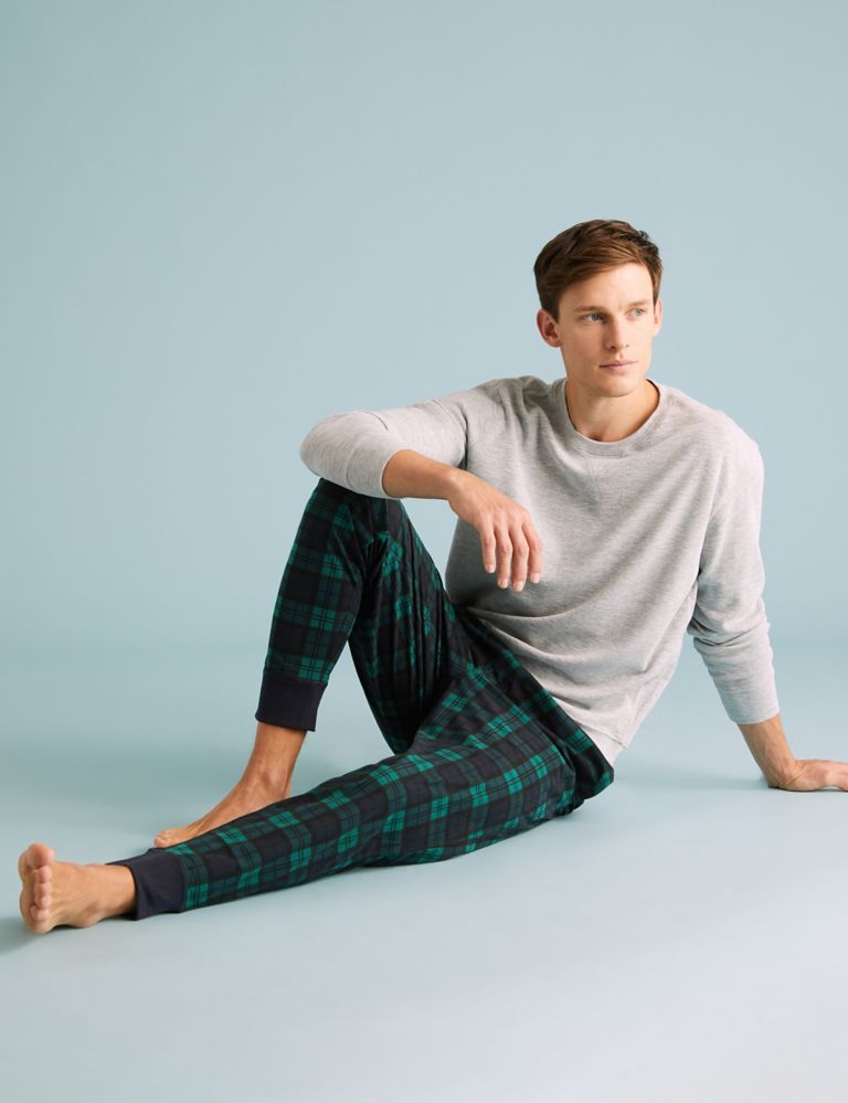 Supersoft Checked Pyjama Bottoms 1 of 5