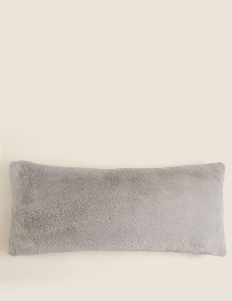 Fur bolster on sale pillow