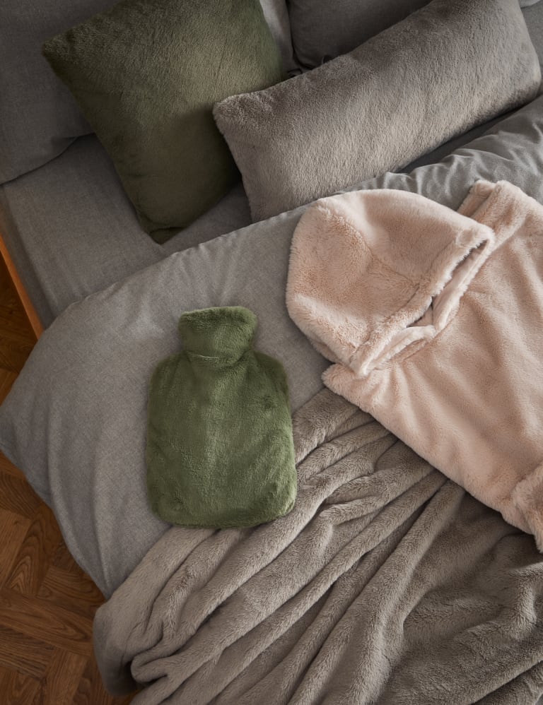 Fur bolster pillow store