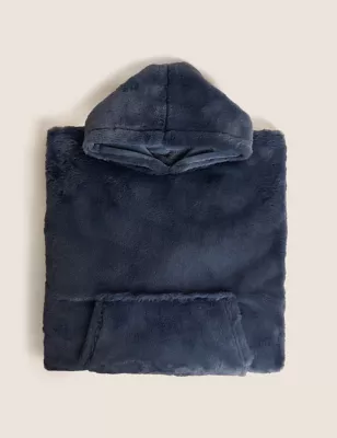 Topshop brushed fleece hoodie in mink