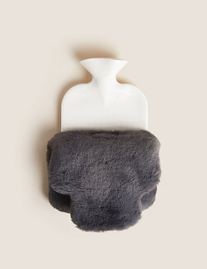 Supersoft Faux Fur Hot Water Bottle Image 2 of 4