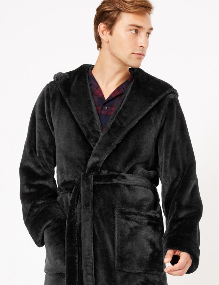 Supersoft Fleece Hooded Dressing Gown 3 of 5