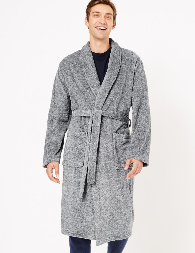 Supersoft Fleece Marl Gown 1 of 4