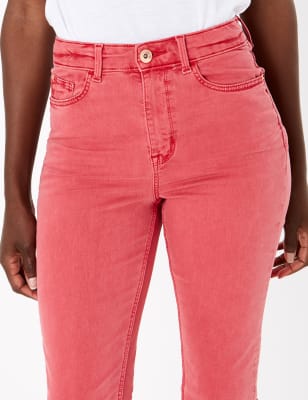 High Waisted Pink Extra Supersoft Skinny Jeans