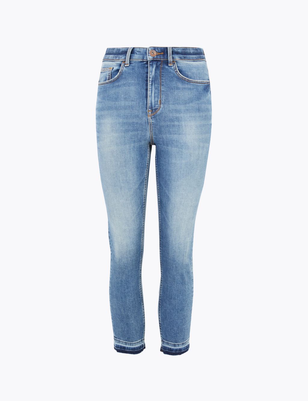 Supersoft High Waisted Skinny Cropped Jeans | M&S Collection | M&S