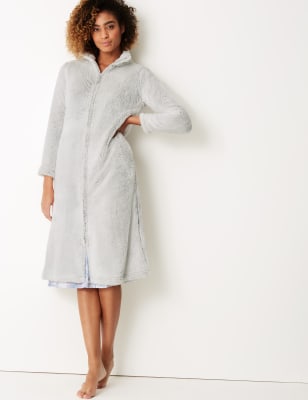 m&s dressing gown with zip