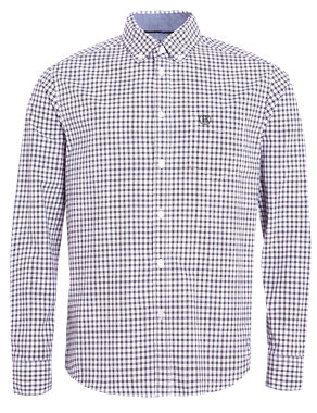 Supersoft Pure Cotton Checked Shirt Image 2 of 4
